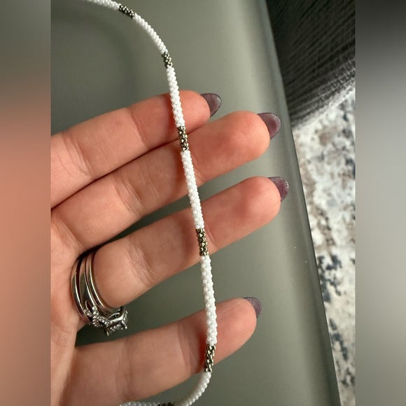 NWOT LAGOS White Silver Station Ceramic Beaded Necklace - Picture 8 of 9